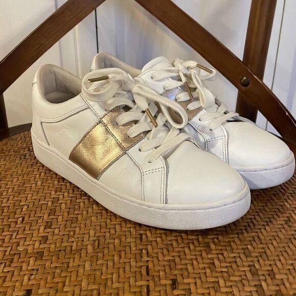 Boden White and Gold Stripe leather sneaker size 37/6 - Picture 5 of 10